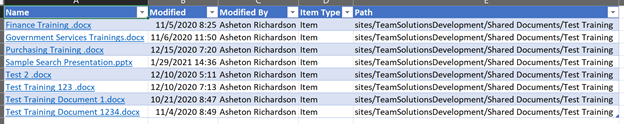 Exporting to Excel