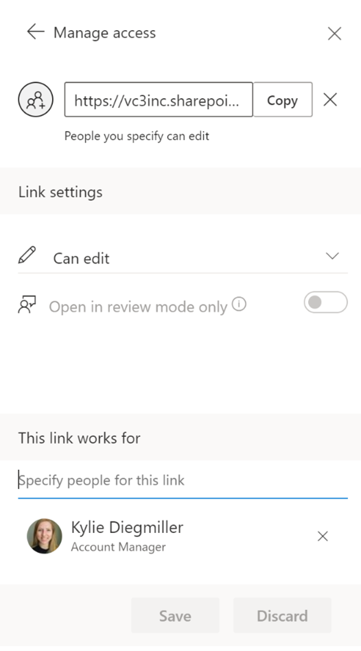 managing link access