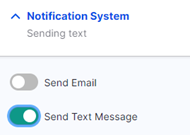 Send Text Message option
